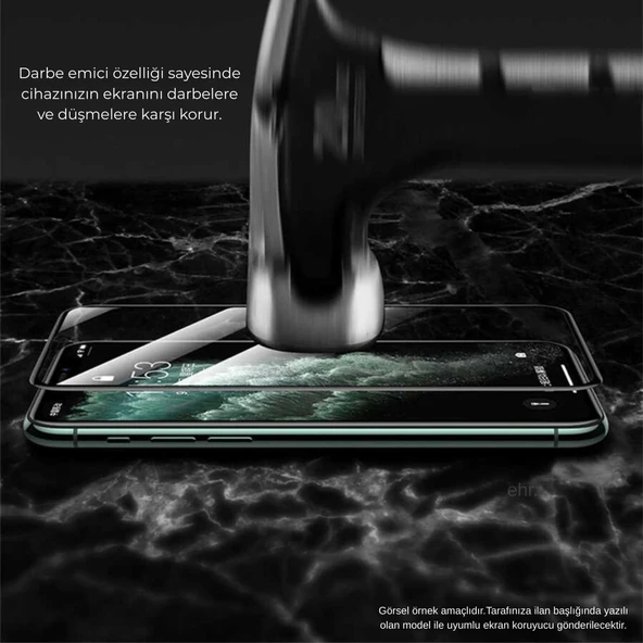 Xiaomi Redmi A1 Uyumlu Tam Kaplayan Kalın Parlak 5D Ekran Koruyucu x3 - 6