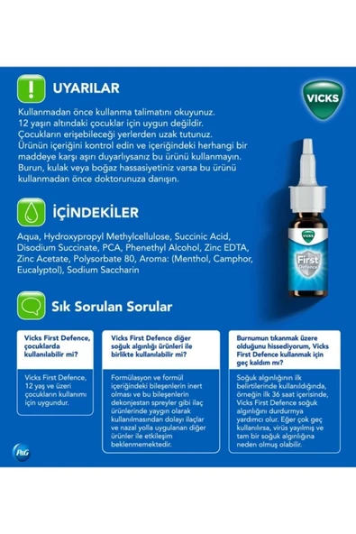 Vicks First Defence Burun Spreyi 15 ml - Resim 2