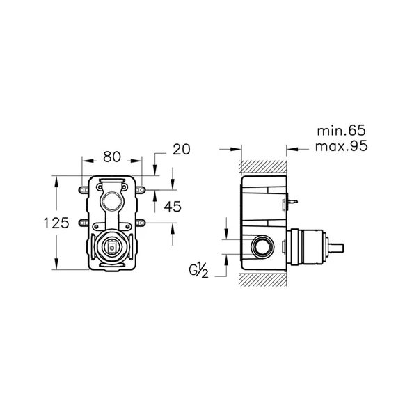 Artema Root Round Ankastre Banyo Bataryası A41949 (Sıva Altı Grubu) - 2