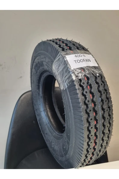 MARUTİ TYRES Set 400-8 Tt(tubetype) Sepet/küçük Römork Lastiği+ Iç Lastiği Toofan1