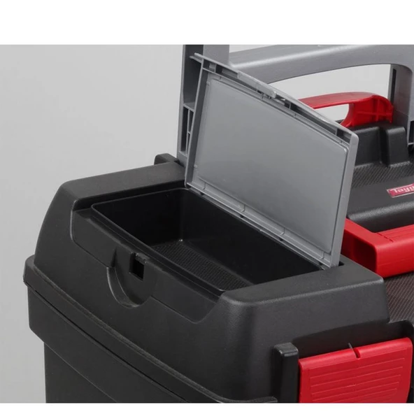 Tekerlekli Taşınabilir 60 Litre Organizer Bölmeli Taşınabilir Kulplu Takım Çantası Alet Çanta - 5