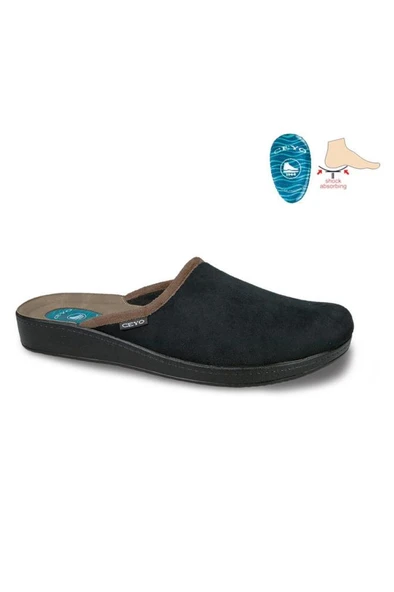 Ceyo 9933 Topuk Jelli Anatomik Taban Kışlık Terlik Siyah 40-45 ürün görseli