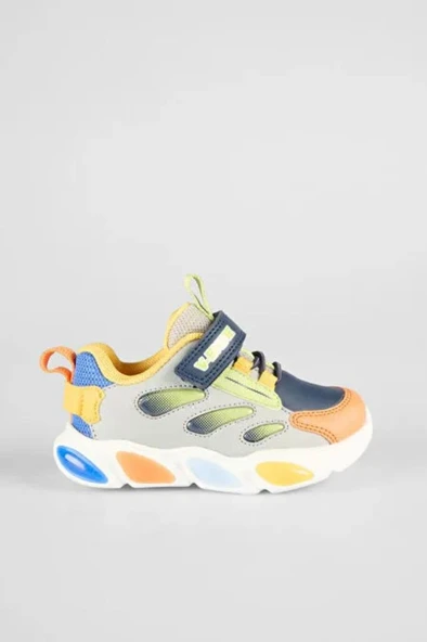 Vicco Lamp 346.B25K.227 Erkek Çocuk Işıklı Spor Ayakkabı Gri 22-25 - 2