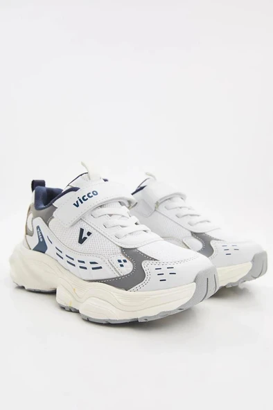 Vicco Tag 346.P25Y.202 Anatomik Taban Erkek Çocuk Spor Ayakkabı Beyaz 26-30 - 5