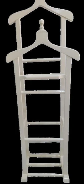 Dilsiz Uşak 2 li 90531 Model Parlak Lake Beyaz Ahşap El Yapımı - 2