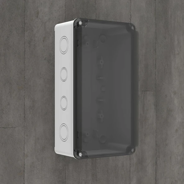 120x220x80 mm Sıva Üstü Şeffaf Kapaklı Buat Kutusu - 4