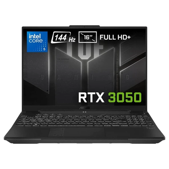 ASUS FX607VJ-RL033 Intel Core 5 210H 16GB RAM 512GB SSD RTX3050 16" 144Hz FHD IPS FreeDOS Oyuncu Laptop ürün görseli 1