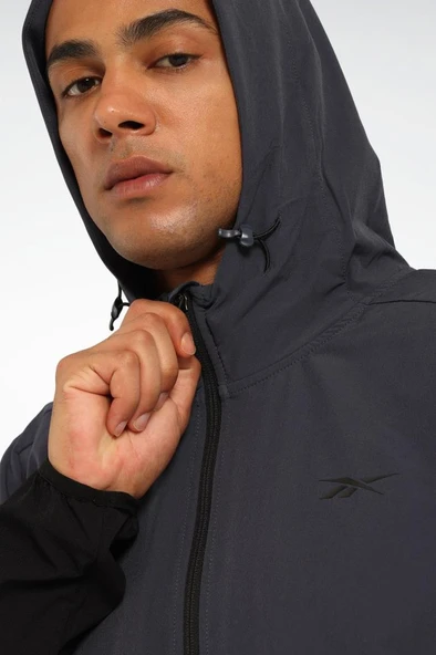 Reebok ZEVEN JACKET 101949657 Erkek Eşofman Üstü Siyah S-XXL - 5