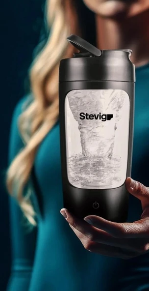 Stevig ST-225 4 Gym Şarj Edilebilir Elektrikli Shaker 650ML Black - 3