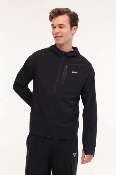 Reebok ERLING RUNNING JACKET 102050498 Erkek Rüzgarlık Siyah S-XXL