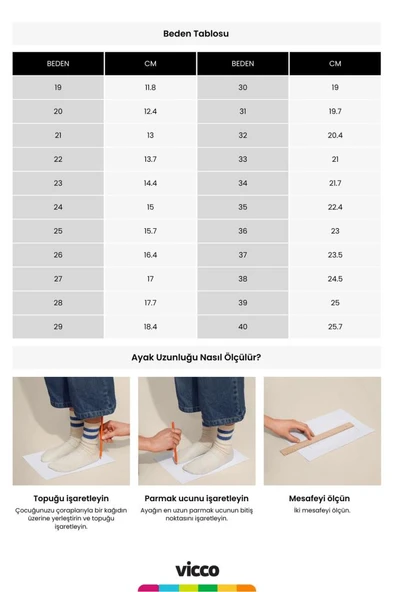 Vicco Heika 950.B24K.453 Anatomik Taban Kız Çocuk Sneaker Ayakkabı Pudra 22-25 - 5
