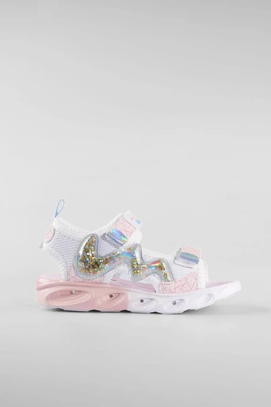 Vicco Legendy 332.P25Y.179 Kız Çocuk Işıklı Sandalet Beyaz 26-30