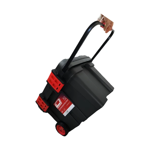 Tekerlekli Taşınabilir 78 Litre Organizer Bölmeli Taşınabilir Kulplu Takım Çantası Alet Çanta - 1