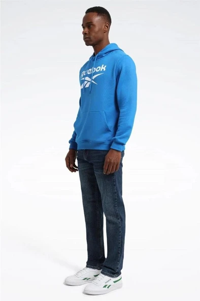 Reebok RI FT BIG LOGO OTH HOOD 101965471 Erkek Sweatshirt Mavi S-XXL - 3
