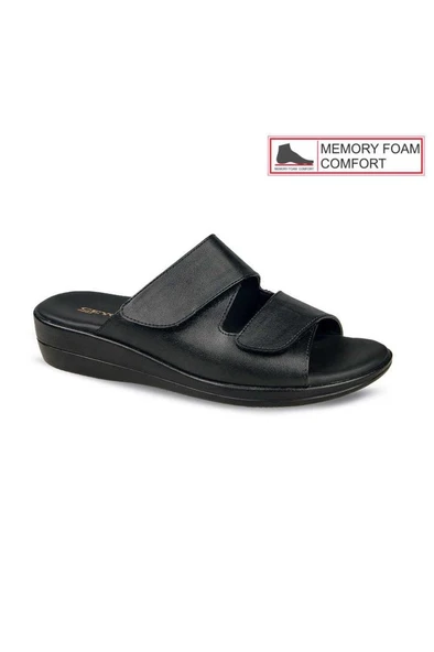 Ceyo 9863-10 Memory Foam Comfort Taban Kadın Terlik Siyah 36-40 ürün görseli