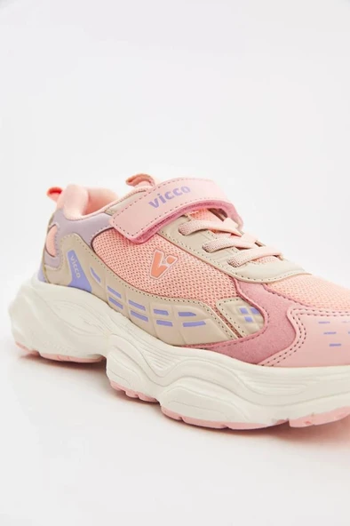 Vicco Tag 346.P25Y.202 Anatomik Taban Kız Çocuk Spor Ayakkabı Pudra 26-30 - Resim 3
