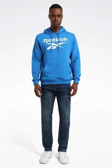 Reebok RI FT BIG LOGO OTH HOOD 101965471 Erkek Sweatshirt Mavi S-XXL