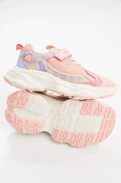 Vicco Tag 346.P25Y.202 Anatomik Taban Kız Çocuk Spor Ayakkabı Pudra 26-30 - Resim 6