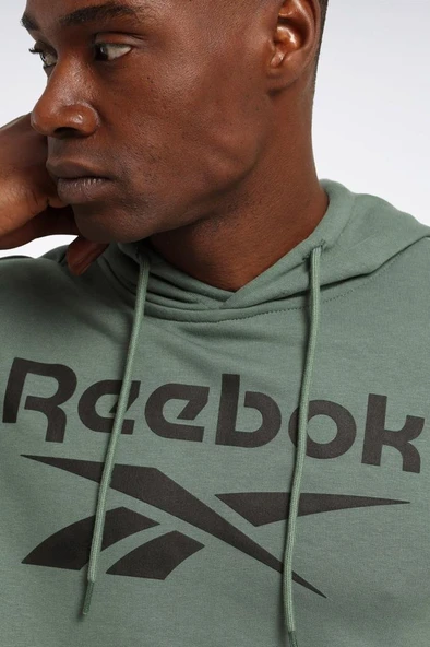 Reebok RI FT BIG LOGO OTH HOOD 101965470 Erkek Sweatshirt Yeşil S-XXL - 4