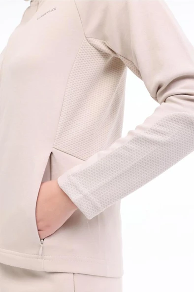 Lumberjack WL MILA 18CT321 5FX 101970813 Kadın Eşofman Üstü Bej XS-XL - 5