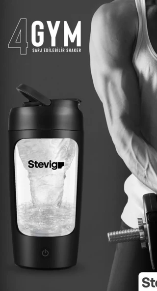 Stevig ST-225 4 Gym Şarj Edilebilir Elektrikli Shaker 650ML Black - 2