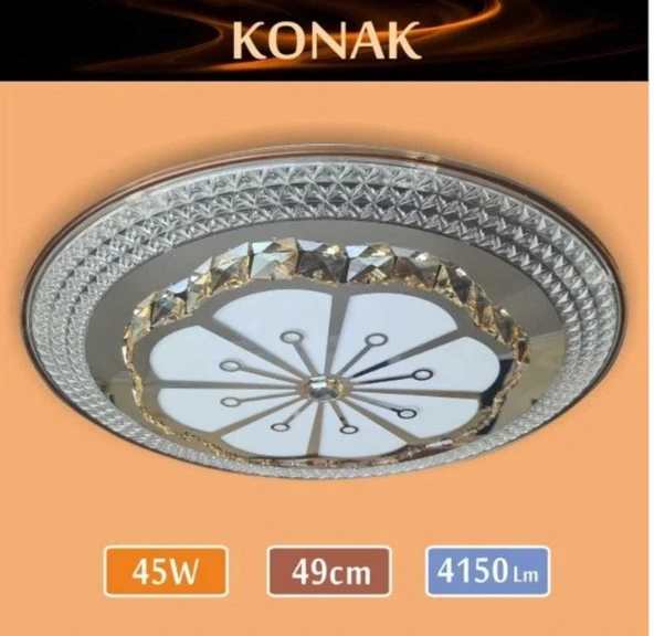 Sıva Üstü Led Panel 45W 49 cm çapında Model Konak  led avize
