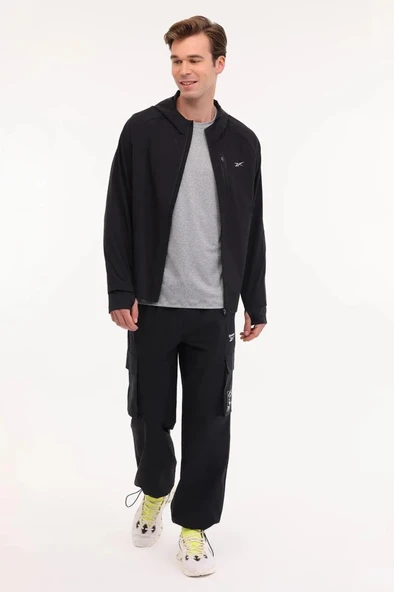Reebok ERLING RUNNING JACKET 102050498 Erkek Rüzgarlık Siyah S-XXL - 3