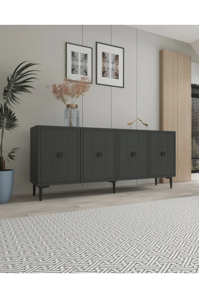 CENEYRA KA1802A - YUKA KONSOL, TV SEHPASI ANTRASİT 180cm - 2