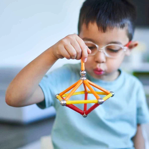 Geomag Classic Manyetik Zeka Oyunu 93 Parça Eğitici Yetenek Geliştiren Oyuncak - 3