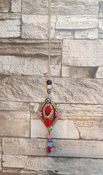 Araba Dikiz Ayna Duvar Kapı Süsü Çarık Otantik Ağaç Balkon Teras Nazar Boncuklu Düğün Nişan Kına Özel Gün Kötü Göz Nazar Boncuklu - 2