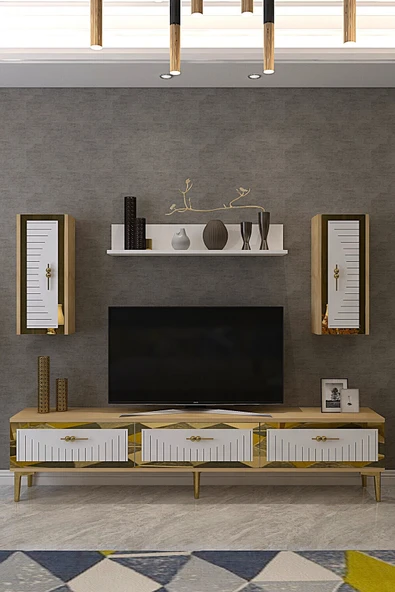 CENEYRA TVR1801A - TUNA TV ÜNİTESİ ANTRASİT GOLD 180CM - 9