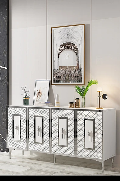 CENEYRA KA1510AG PUMA KONSOL, TV SEHPASI ANTRASİT-GOLD 150cm - 8