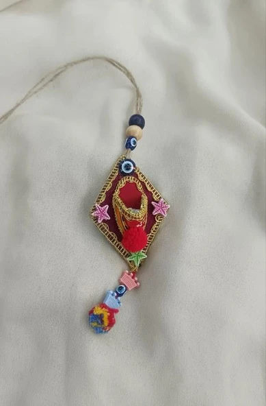 Araba Dikiz Ayna Duvar Kapı Süsü Çarık Otantik Ağaç Balkon Teras Nazar Boncuklu Düğün Nişan Kına Özel Gün Kötü Göz Nazar Boncuklu