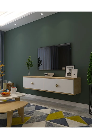 CENEYRA TDA1202A - ZUZU DUVARA MONTAJ TV STAND ANTRASİT-GOLD 120CM - 10