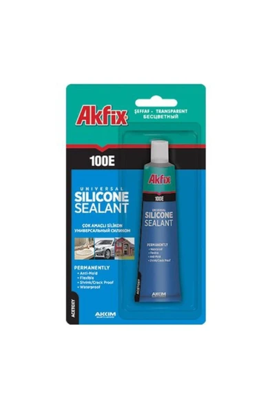 Akfix Sa111 Silikon 50ml Şeffaf Tüp ürün görseli