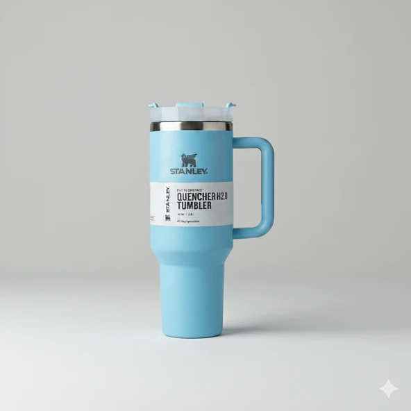 Stanley Quencher H2.O FlowState 40OZ Tumbler Pipetli Termos 1.18L A.Mavi ürün görseli