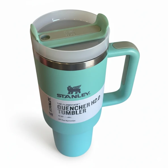 Stanley Quencher H2.O FlowState 40OZ Tumbler Pipetli Termos 1.18L Su Yeşili - Resim 2