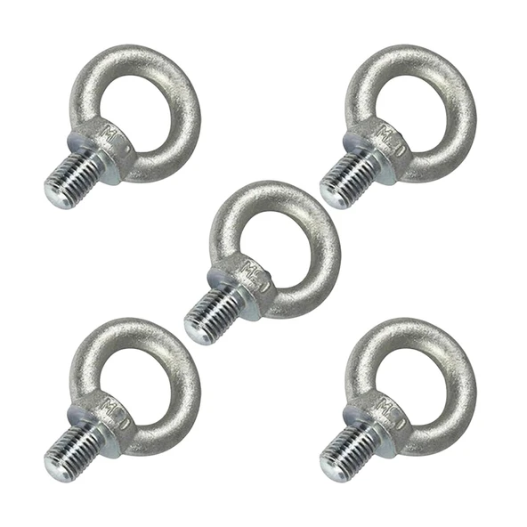 Aybolt Eye Bolt 5 Adet 6 mm Metal Halka Civata Askı Civatası Paslanmaz Çelik Montaj Bağlantı Elemanı - Resim 4