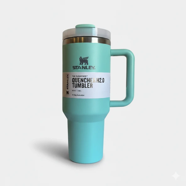 Stanley Quencher H2.O FlowState 40OZ Tumbler Pipetli Termos 1.18L Su Yeşili ürün görseli