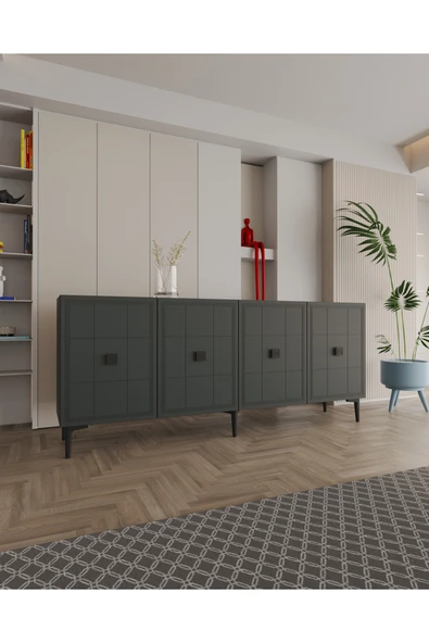 CENEYRA KA1509A - YUKA KONSOL, TV SEHPASI ANTRASİT 150cm - 2