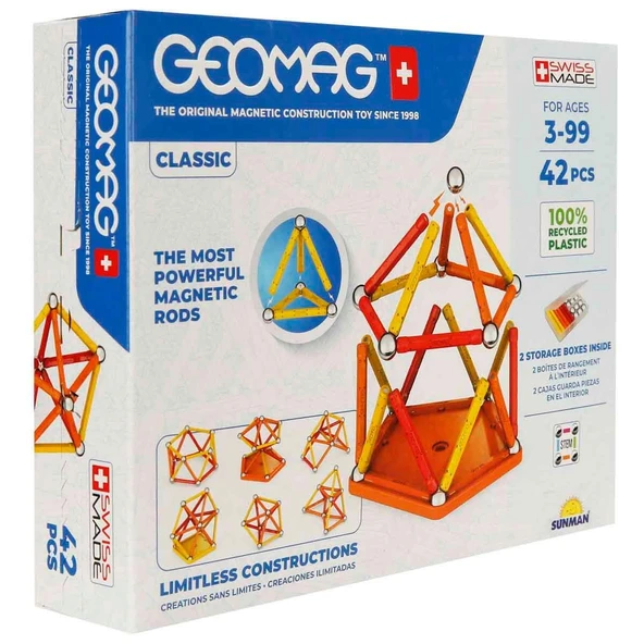 Geomag Classic Manyetik Zeka Oyunu 42 Parça Eğitici Yetenek Geliştiren Oyuncak