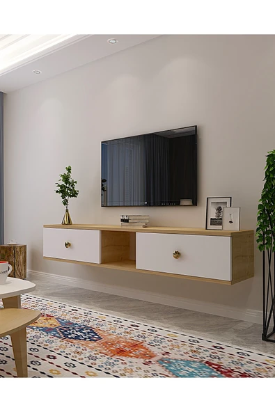 CENEYRA TDA1501AG - ZUZU DUVARA MONTAJ TV STAND ANTRASİT-GOLD 150CM - 10