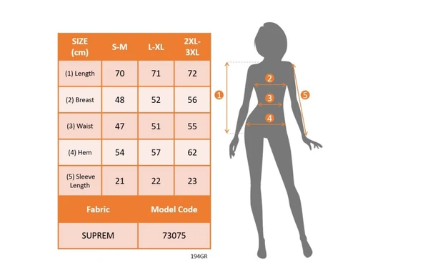 Kadın Kısa Kollu Bisiklet Yaka Kalp Desenli Süprem Bluz - 4