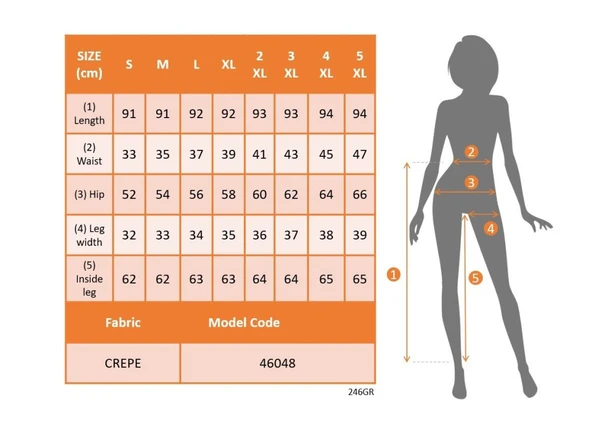 Kadın Yüksek Bel Krep Pantolon - Resim 4