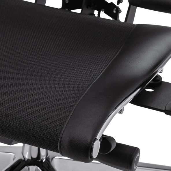 Metta Yoga Ergonomik Koltuk | Bel Destekli, Tekerlekli, Krom Ayaklı, Fileli Yönetici Koltuğu -D5.50.15.13A - Resim 8