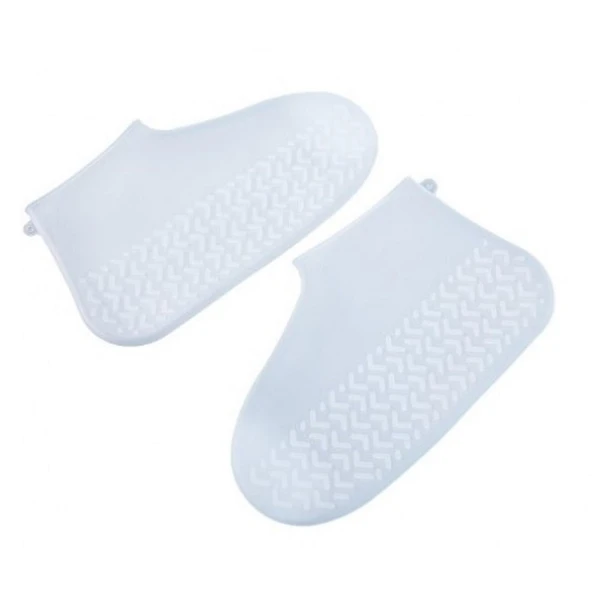 SRTfootcare Silikon Ayakkabı Kılıfı Kaymaz Su Kir Geçirmez Beyaz - 6