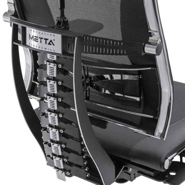 Metta Yoga Ergonomik Koltuk | Bel Destekli, Tekerlekli, Krom Ayaklı, Fileli Yönetici Koltuğu -D5.50.15.13A - Resim 6