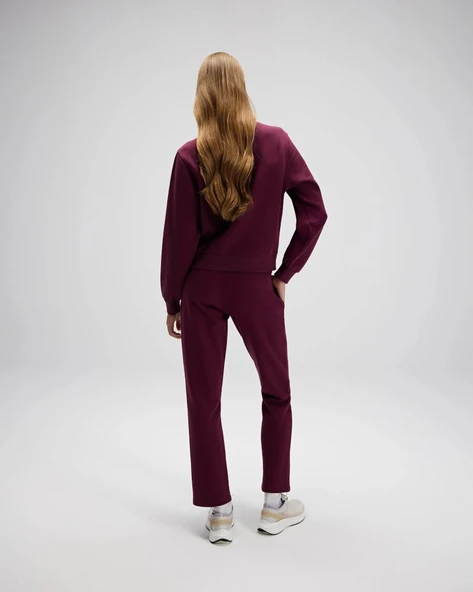 Ellesse EF556-BRD Kadın Bordo Eşofman Altı - 6