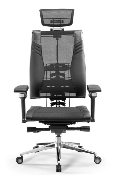 Metta Yoga Ergonomik Koltuk | Bel Destekli, Tekerlekli, Krom Ayaklı, Fileli Yönetici Koltuğu -D5.50.15.13A - Resim 4