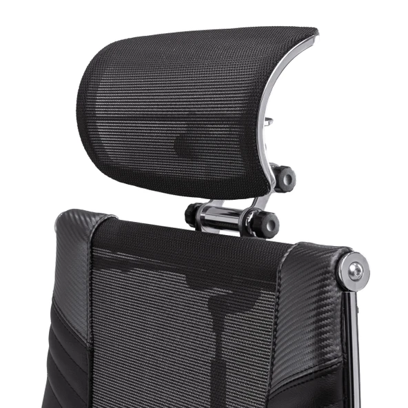 Metta Yoga Ergonomik Koltuk | Bel Destekli, Tekerlekli, Krom Ayaklı, Fileli Yönetici Koltuğu -D5.50.15.13A - Resim 7